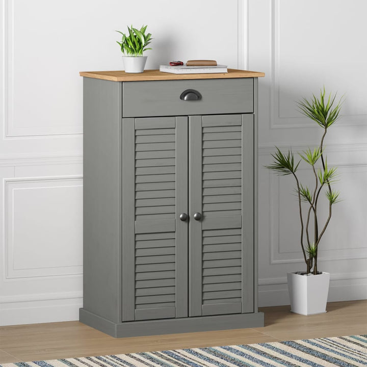 Dulap De Pantofi Vigo, 60X35X96 Cm, Lemn Masiv De Pin