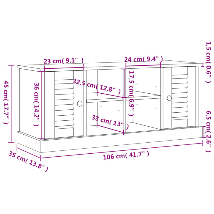 Bancă De Pantofi Vigo, , 106X35X45 Cm, Lemn Masiv De Pin