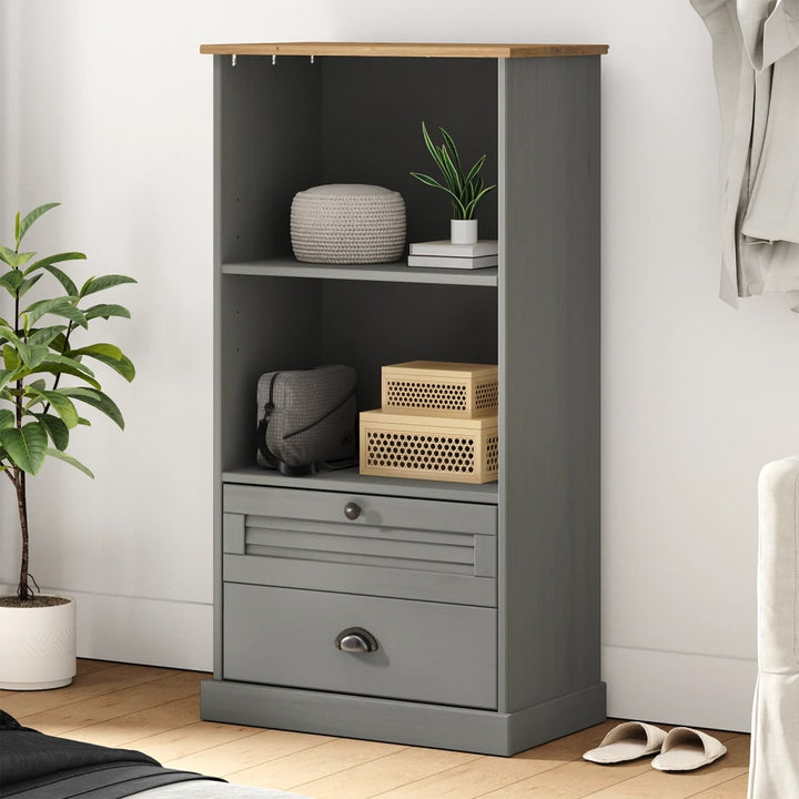 Bibliotecă Vigo, , 60X35X114,5 Cm, Lemn Masiv De Pin