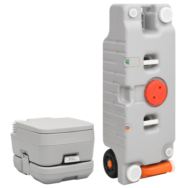 Set Portabil Cu Toaletă Și Rezervor De Apă Pentru Camping