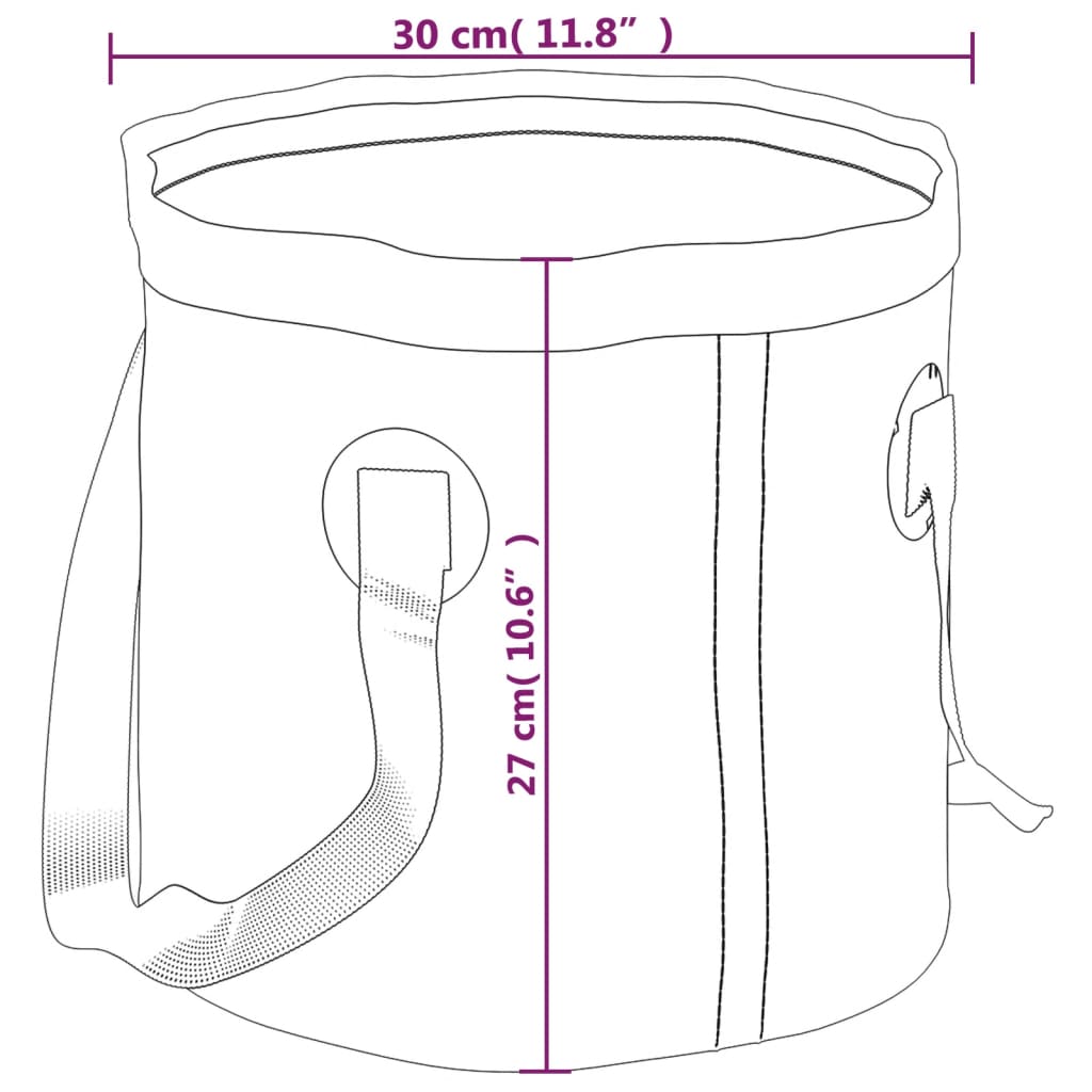 Găleți Pliabile, 2 Buc., , 20 L, Pvc