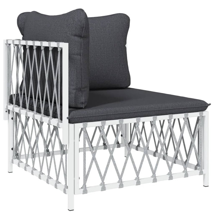 Set Mobilier De Grădină, 4 Piese, Cu Perne, , Oțel