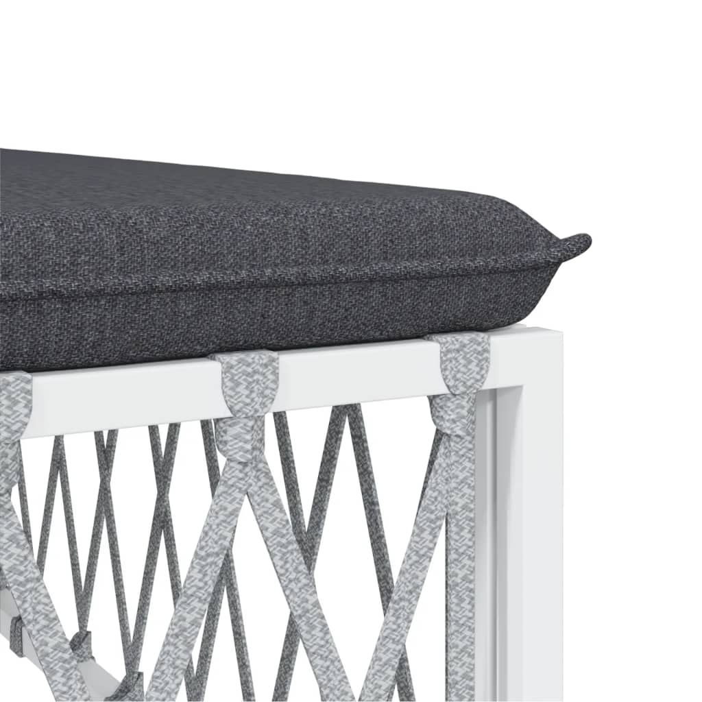 Set Mobilier De Grădină, 4 Piese, Cu Perne, , Oțel