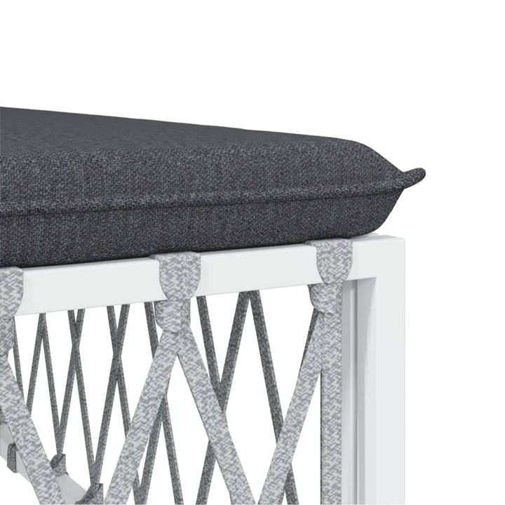 Set Mobilier De Grădină, 4 Piese, Cu Perne, , Oțel