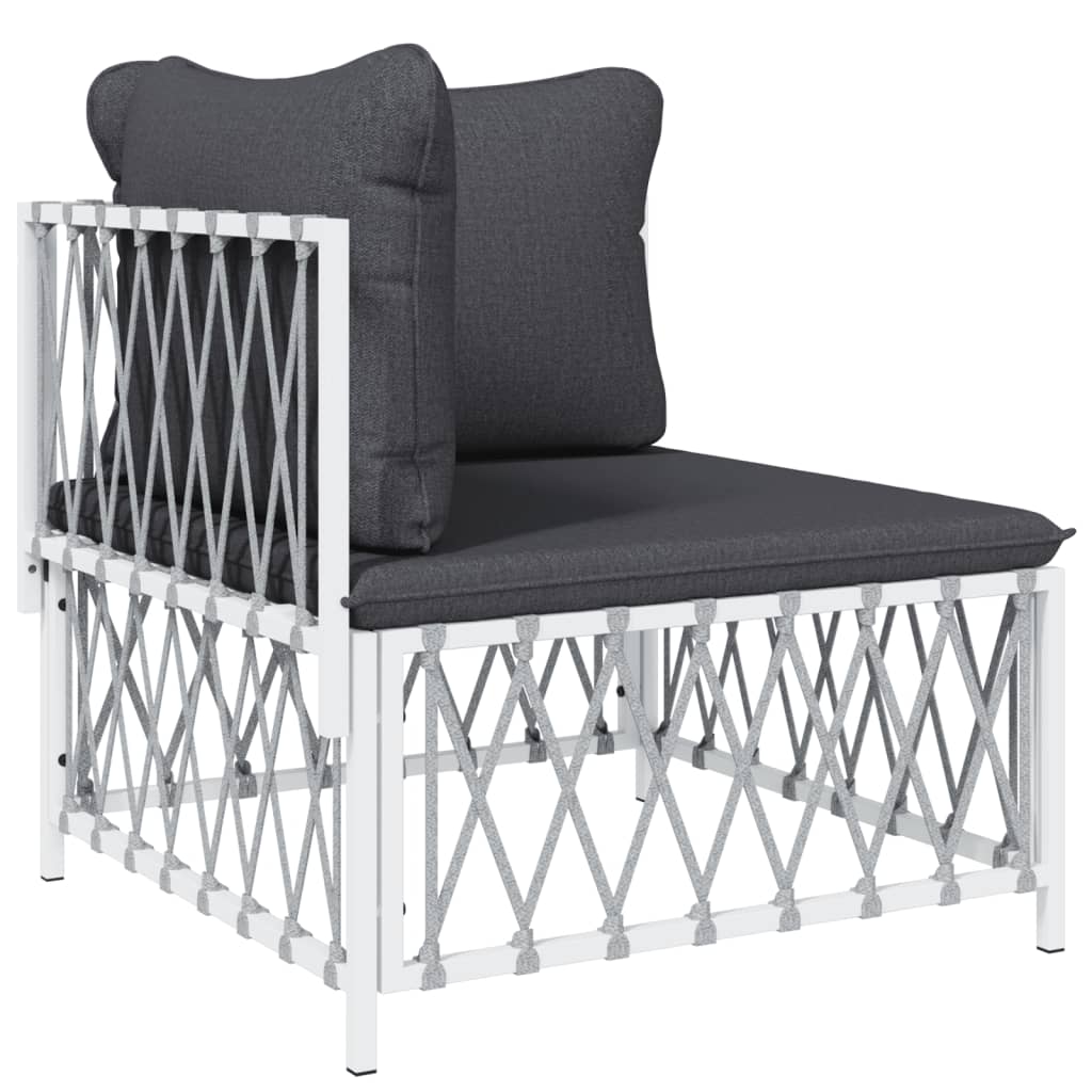 Set Mobilier De Grădină Cu Perne, 9 Piese, , Oțel