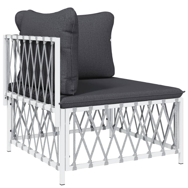Set Mobilier De Grădină Cu Perne, 9 Piese, , Oțel