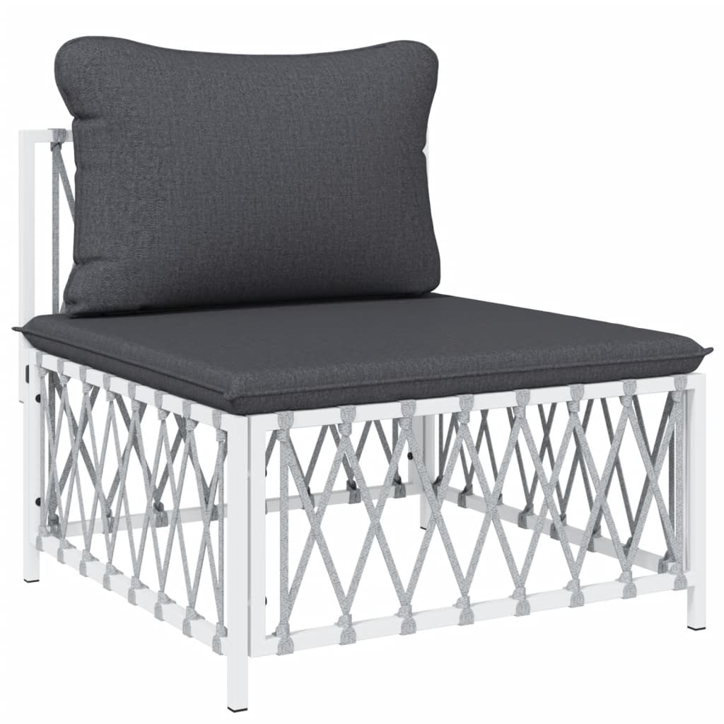 Set Mobilier De Grădină Cu Perne, 9 Piese, , Oțel