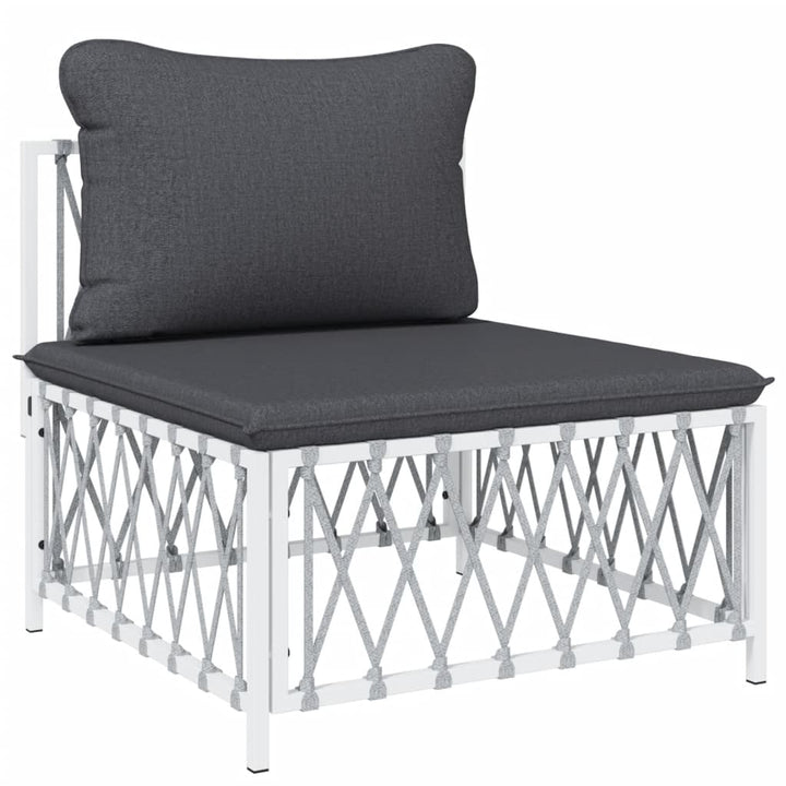Set Mobilier De Grădină Cu Perne, 9 Piese, , Oțel