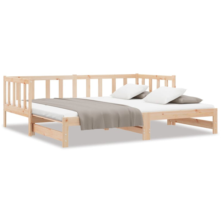 Pat De Zi Extensibil, 2X(90X200) Cm, Lemn Masiv De Pin