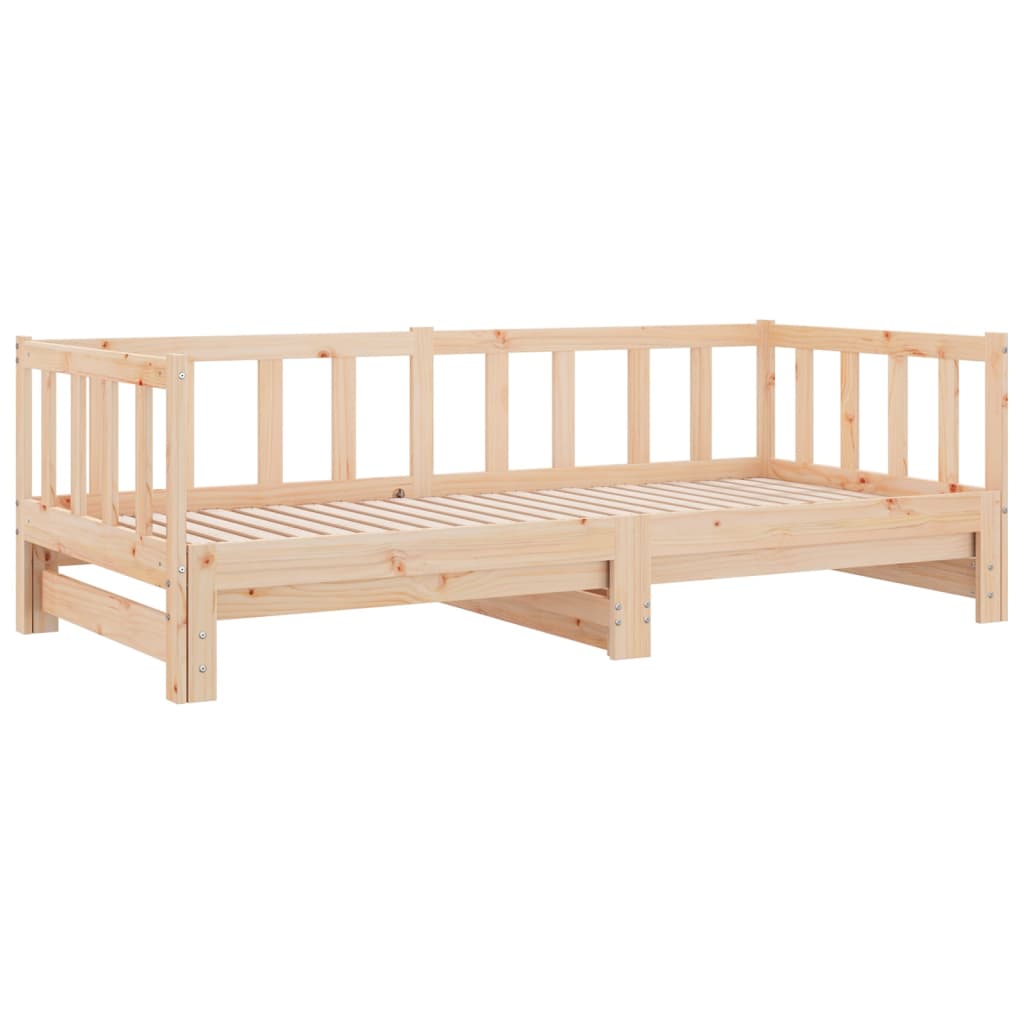 Pat De Zi Extensibil, 2X(90X200) Cm, Lemn Masiv De Pin