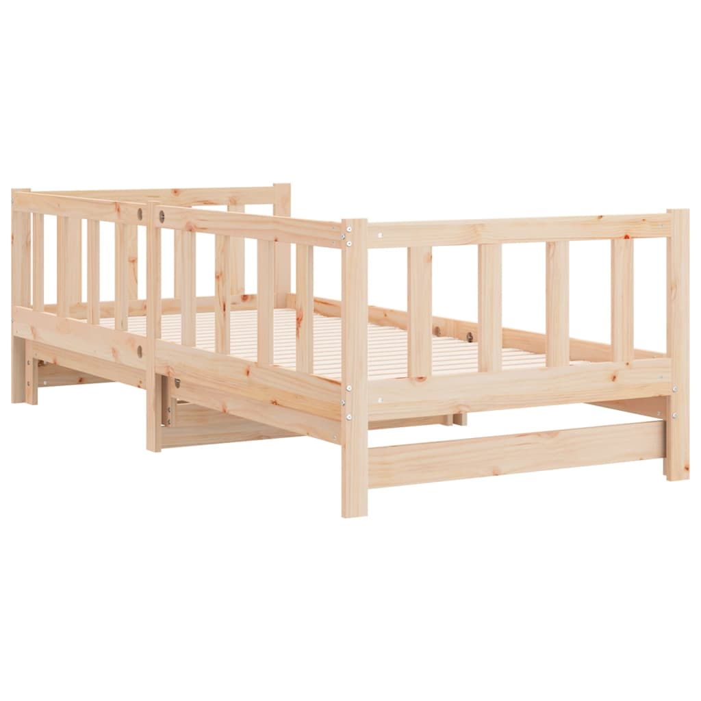 Pat De Zi Extensibil, 2X(90X200) Cm, Lemn Masiv De Pin