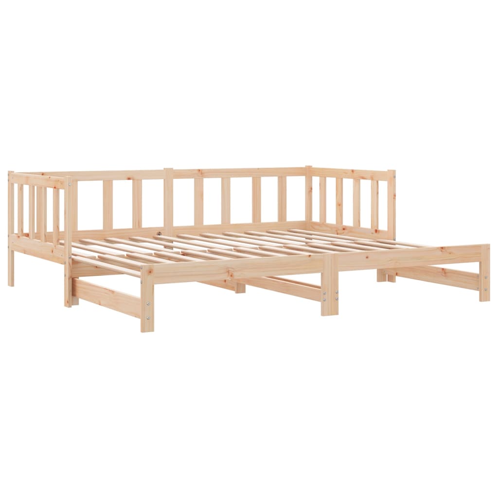 Pat De Zi Extensibil, 2X(90X200) Cm, Lemn Masiv De Pin