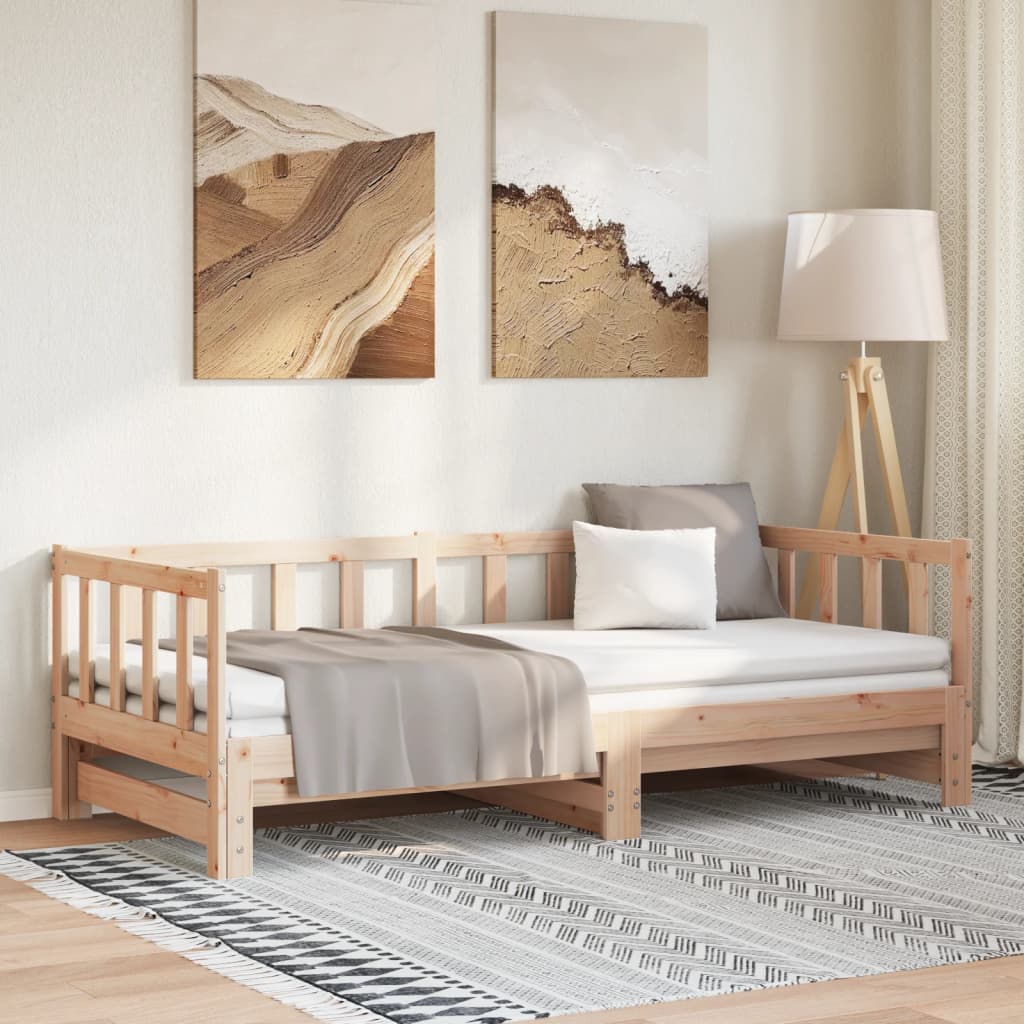 Pat De Zi Extensibil, 2X(90X200) Cm, Lemn Masiv De Pin