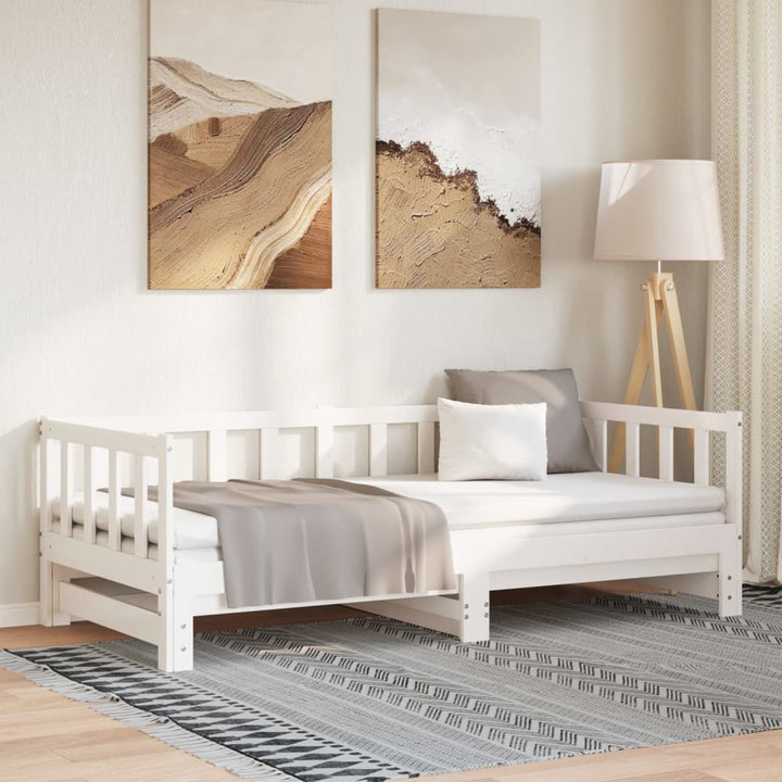 Pat De Zi Extensibil, 2X(90X200) Cm, Lemn Masiv De Pin
