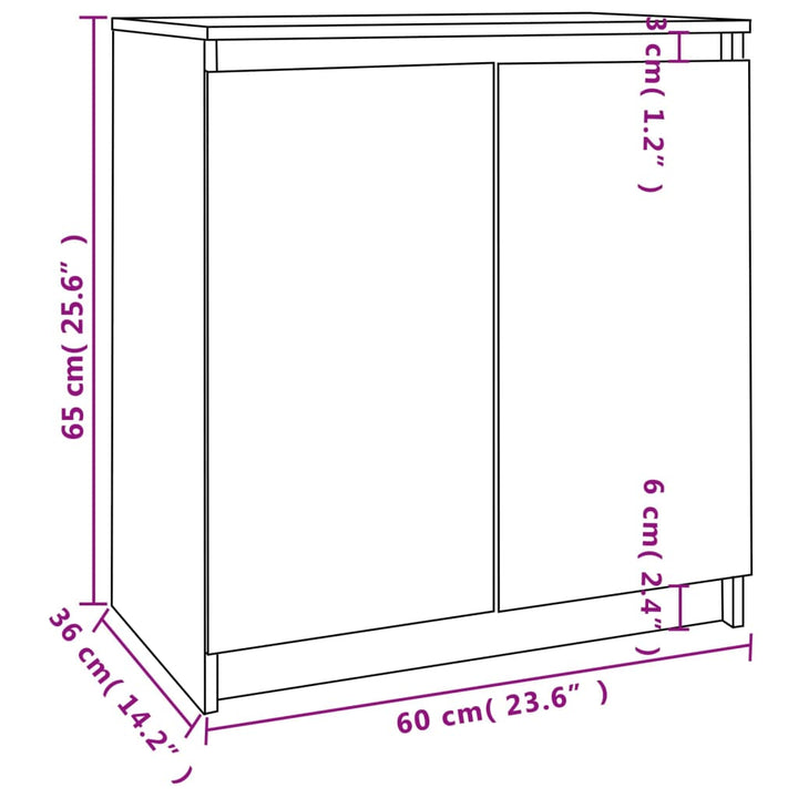 Dulap Lateral, 60X36X65 Cm, Lemn Masiv De Pin