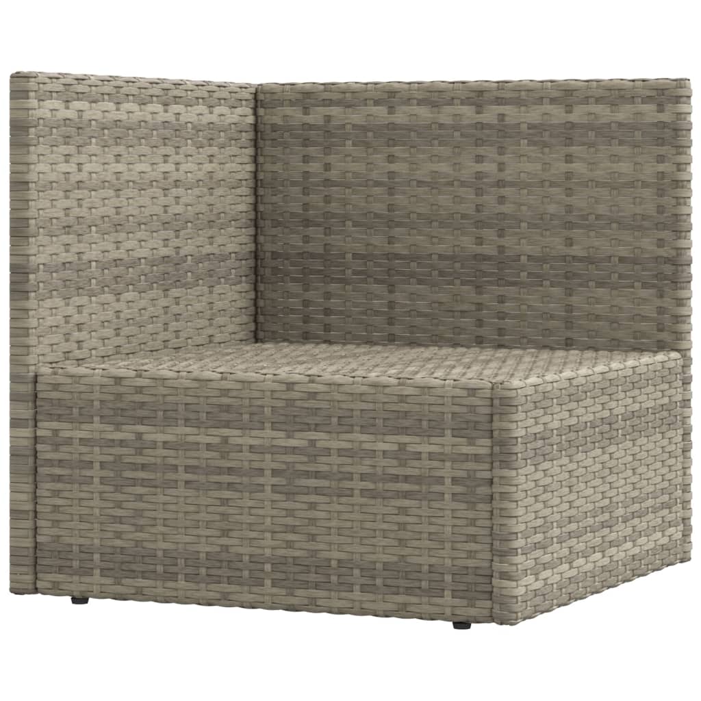 Set Mobilier De Grădină Cu Perne, 7 Piese, Gri, Poliratan