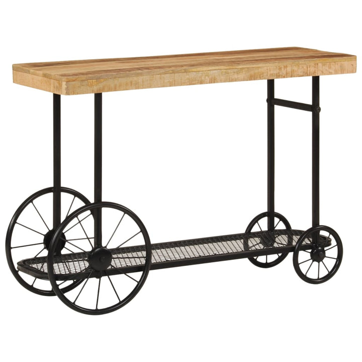 Consolă 112X36X76 Cm Din Lemn Masiv De Mango Și Fier