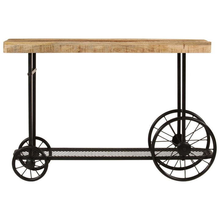 Consolă 112X36X76 Cm Din Lemn Masiv De Mango Și Fier