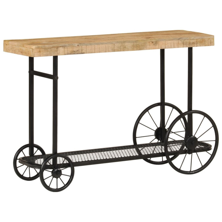 Consolă 112X36X76 Cm Din Lemn Masiv De Mango Și Fier
