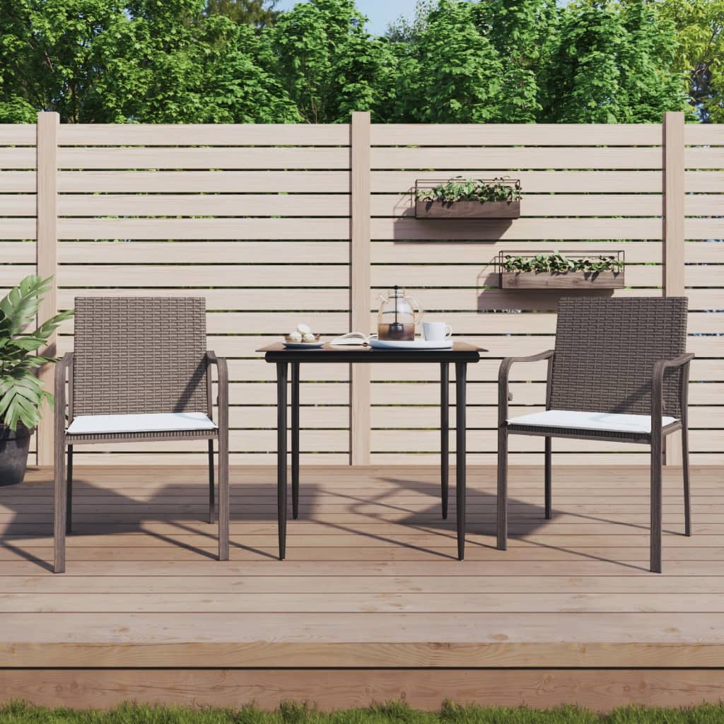 Set Mobilier De Grădină Cu Perne, 5 Piese, Poliratan Și Oțel