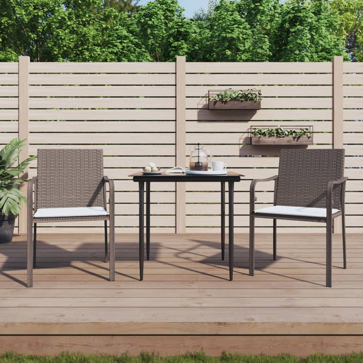 Set Mobilier De Grădină Cu Perne, 5 Piese, Poliratan Și Oțel