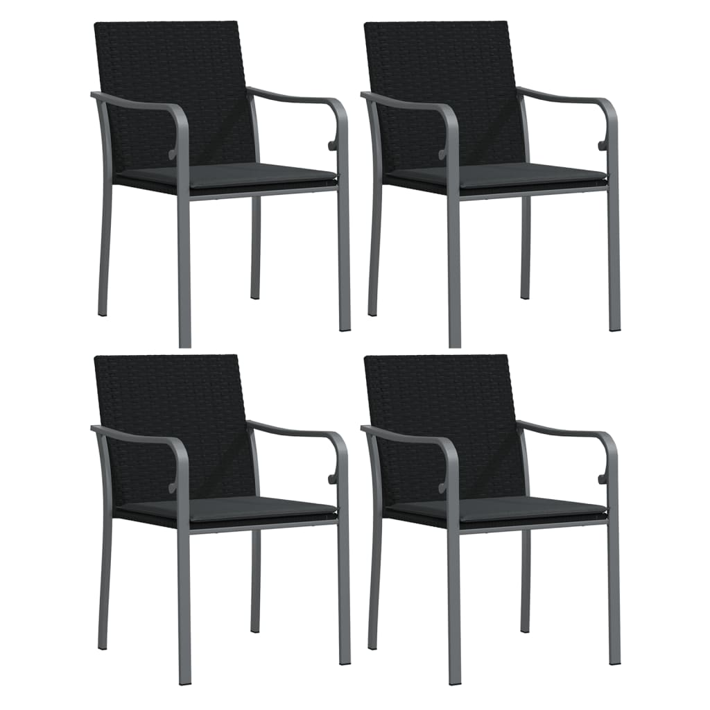 Set Mobilier De Grădină Cu Perne, 5 Piese, Poliratan Și Oțel