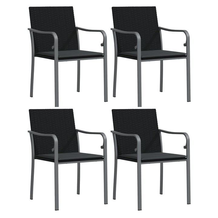Set Mobilier De Grădină Cu Perne, 5 Piese, Poliratan Și Oțel