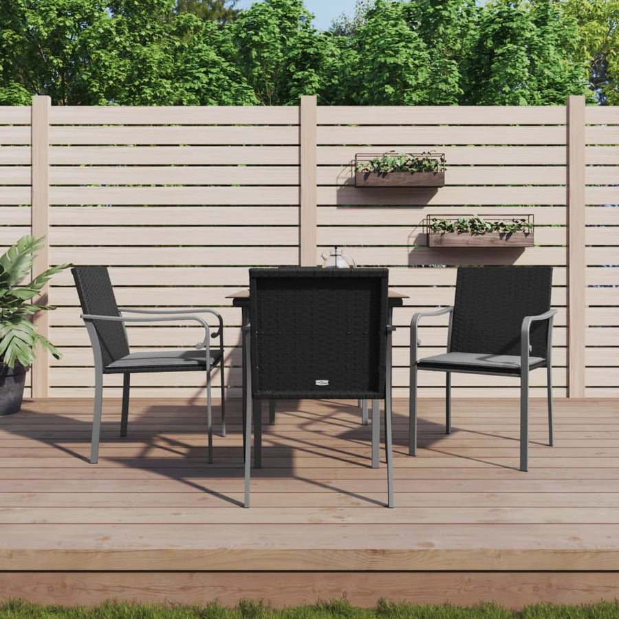 Set Mobilier De Grădină Cu Perne, 5 Piese, Poliratan Și Oțel