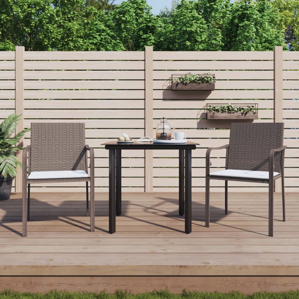 Set Mobilier De Grădină Cu Perne, 5 Piese, Poliratan Și Oțel