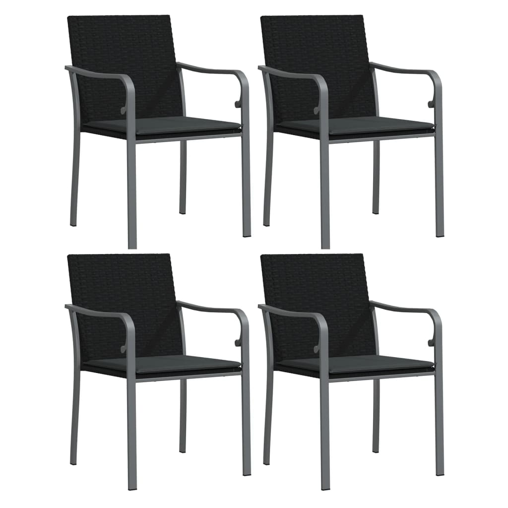 Set Mobilier De Grădină Cu Perne, 5 Piese, Poliratan Și Oțel