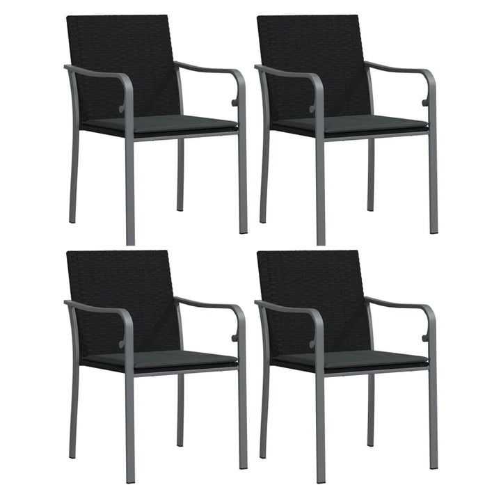 Set Mobilier De Grădină Cu Perne, 5 Piese, Poliratan Și Oțel
