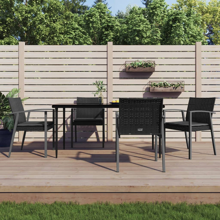 Set Mobilier De Grădină Cu Perne, 3 Piese, Poliratan Și Oțel