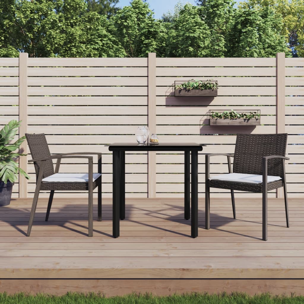 Set Mobilier De Grădină Cu Perne, 5 Piese, Poliratan Și Oțel