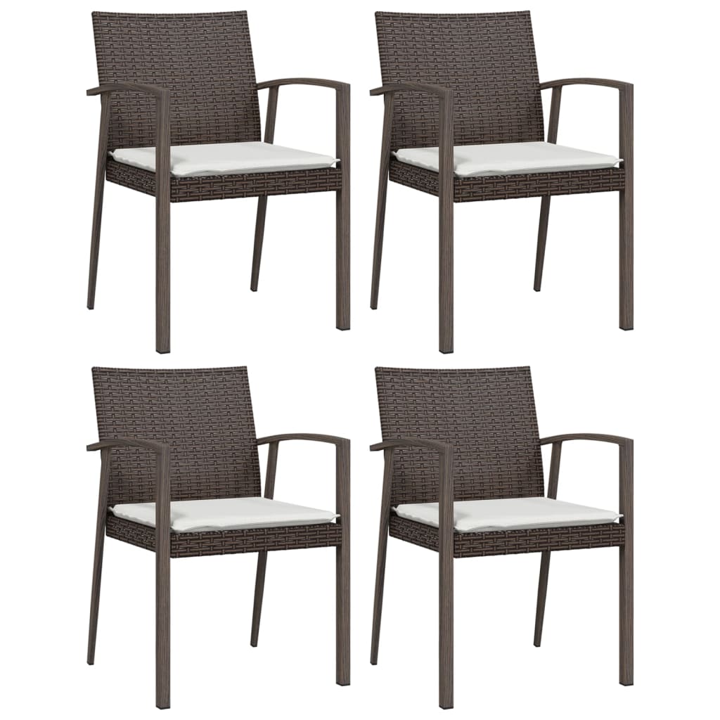 Set Mobilier De Grădină Cu Perne, 5 Piese, Poliratan Și Oțel