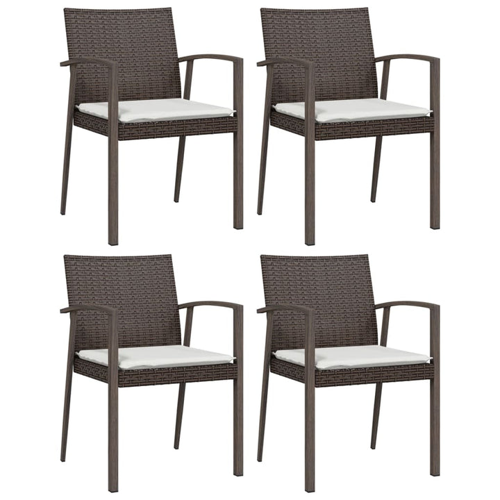 Set Mobilier De Grădină Cu Perne, 5 Piese, Poliratan Și Oțel