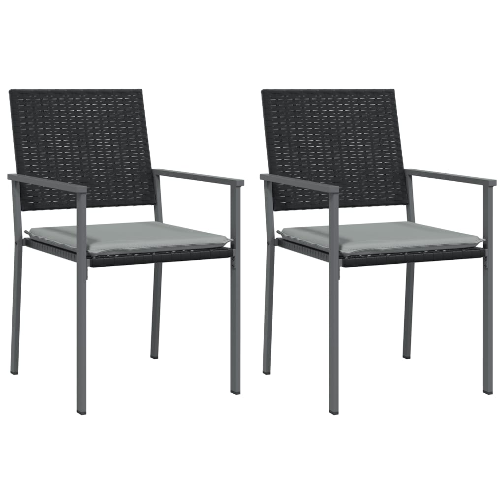 Vixl Set Mobilier De Grădină Cu Perne, 3 Piese, Poliratan Și Oțel