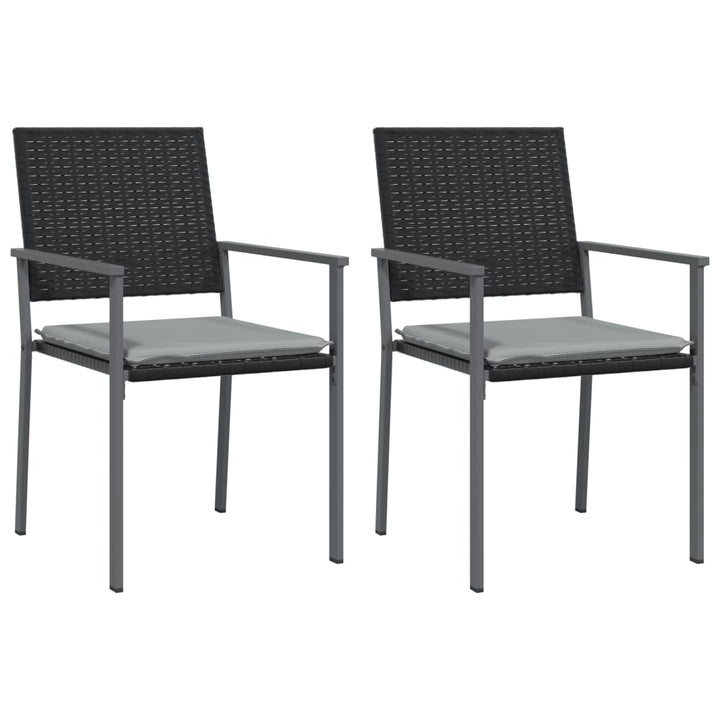 Vixl Set Mobilier De Grădină Cu Perne, 3 Piese, Poliratan Și Oțel