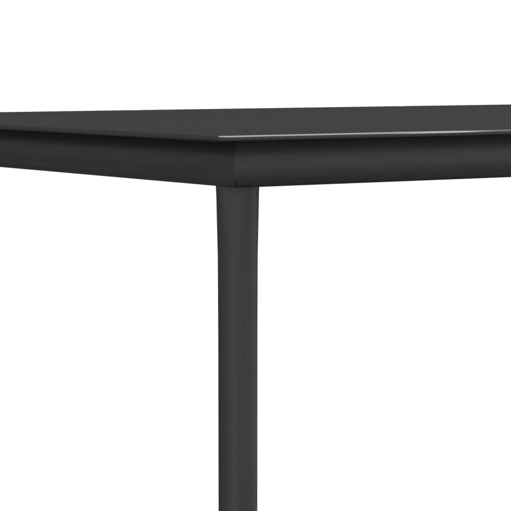 Set Mobilier De Grădină, 5 Piese, Negru, Textilenă Și Oțel