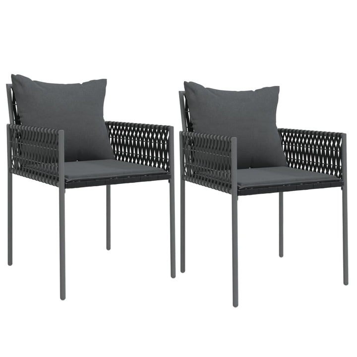 Set Mobilier De Grădină Cu Perne, 3 Piese, Poliratan Și Oțel
