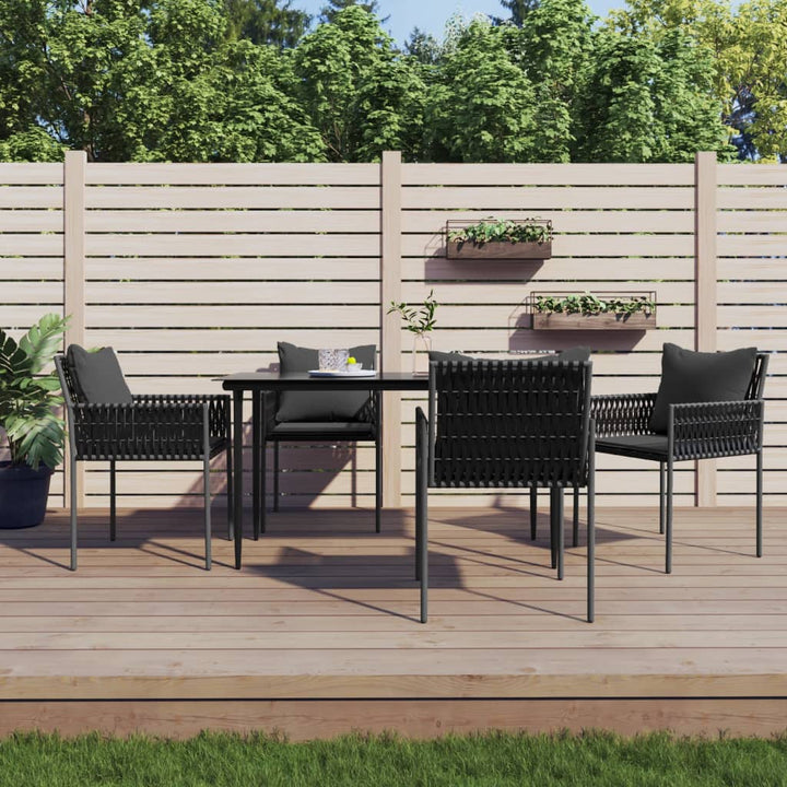 Set Mobilier De Grădină Cu Perne, 3 Piese, Poliratan Și Oțel