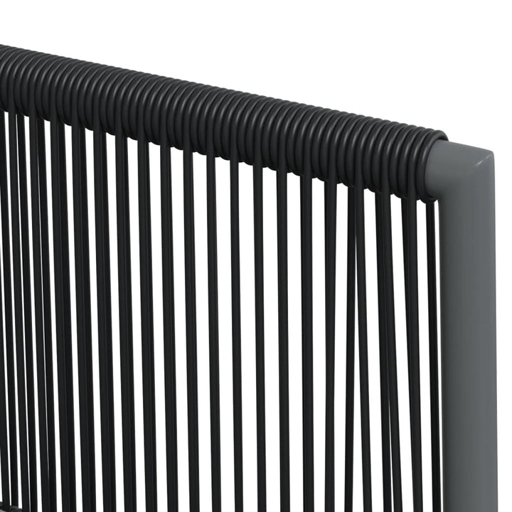 Set Mobilier Grădină Cu Perne, 5 Piese, Negru, Poliratan & Oțel
