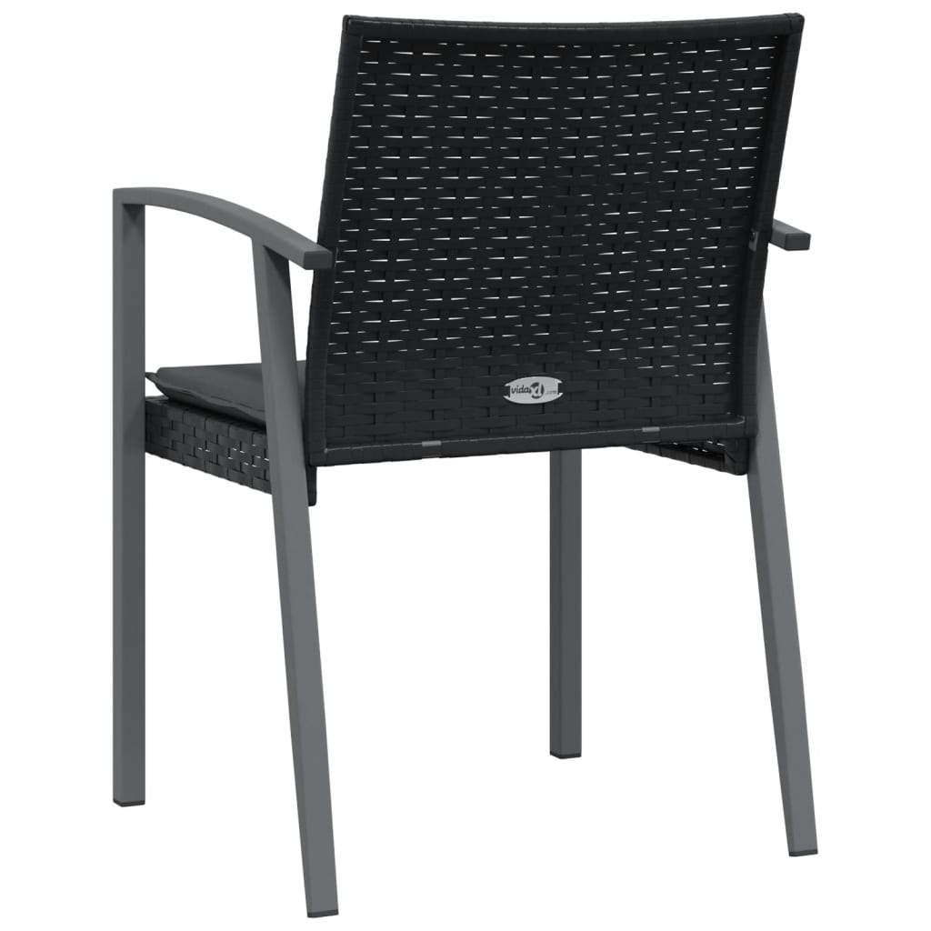 Scaune De Grădină Cu Perne 4 Buc. 56,5X57X83 Cm Poliratan