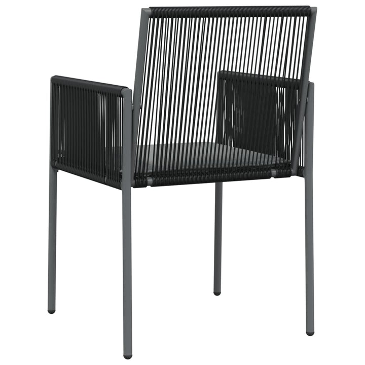 Scaune Grădină Cu Perne 4 Buc. Negru 54X60,5X83,5 Cm Poliratan