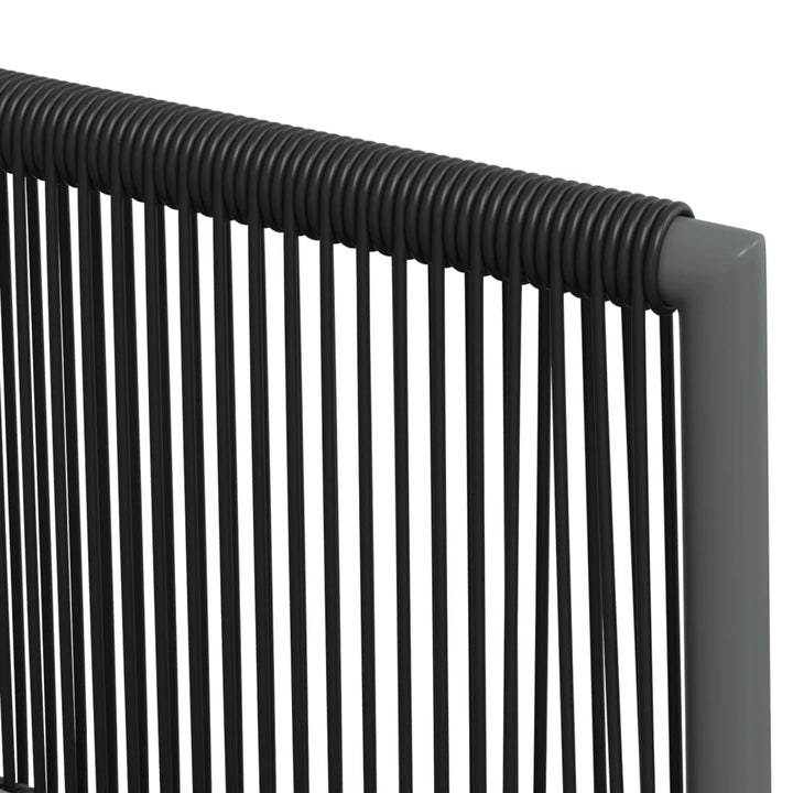 Scaune Grădină Cu Perne 4 Buc. Negru 54X60,5X83,5 Cm Poliratan
