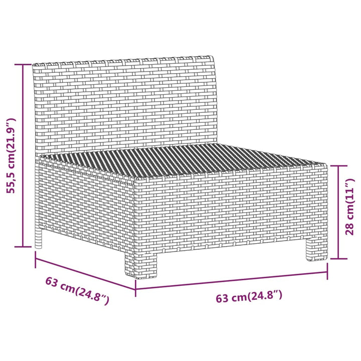 Set Mobilier De Grădină Cu Perne, 3 Piese, Gri, Poliratan
