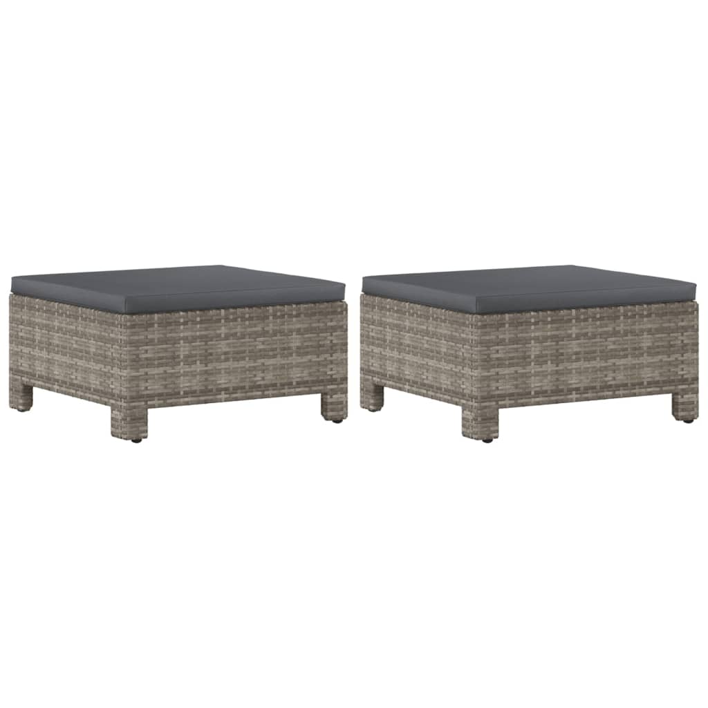 Set Mobilier De Grădină Cu Perne, 6 Piese, Gri, Poliratan