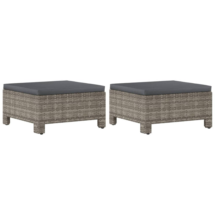 Set Mobilier De Grădină Cu Perne, 6 Piese, Gri, Poliratan