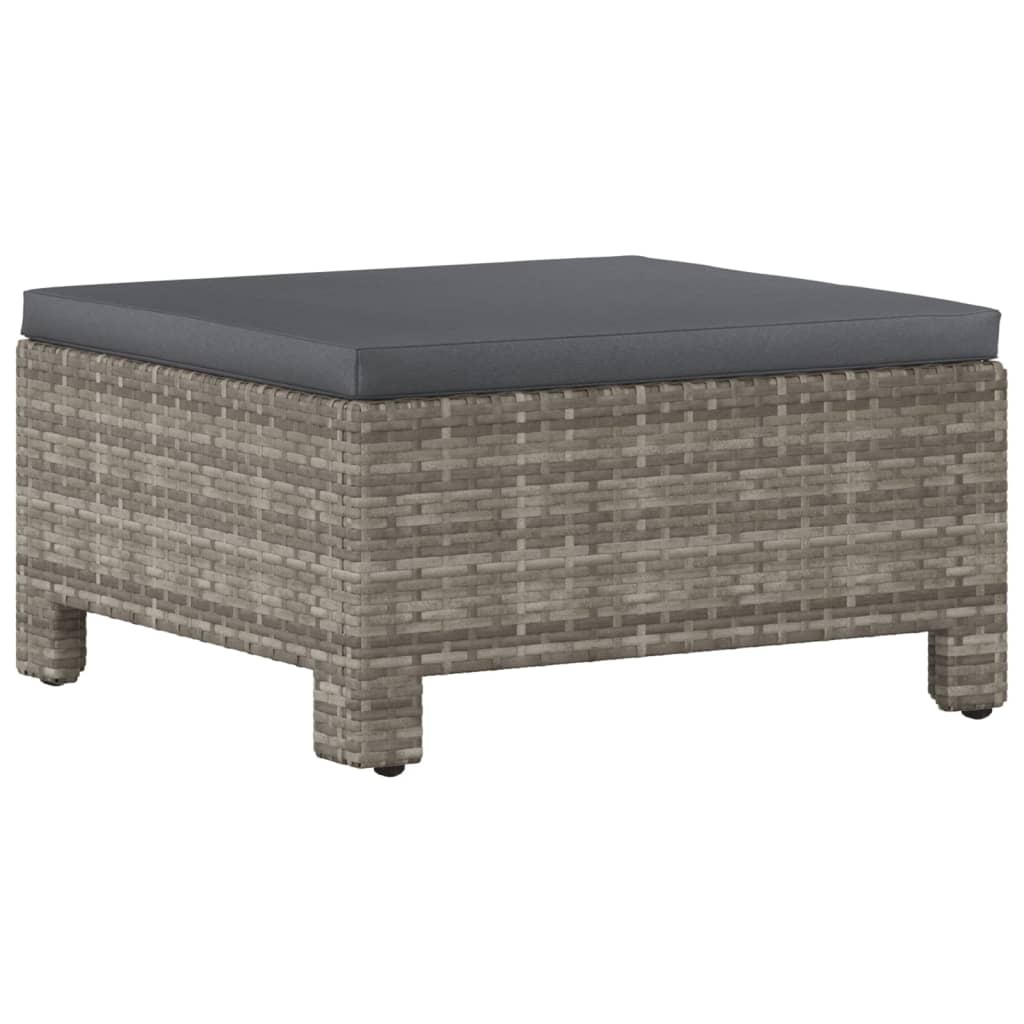 Set Mobilier De Grădină Cu Perne, 6 Piese, Gri, Poliratan