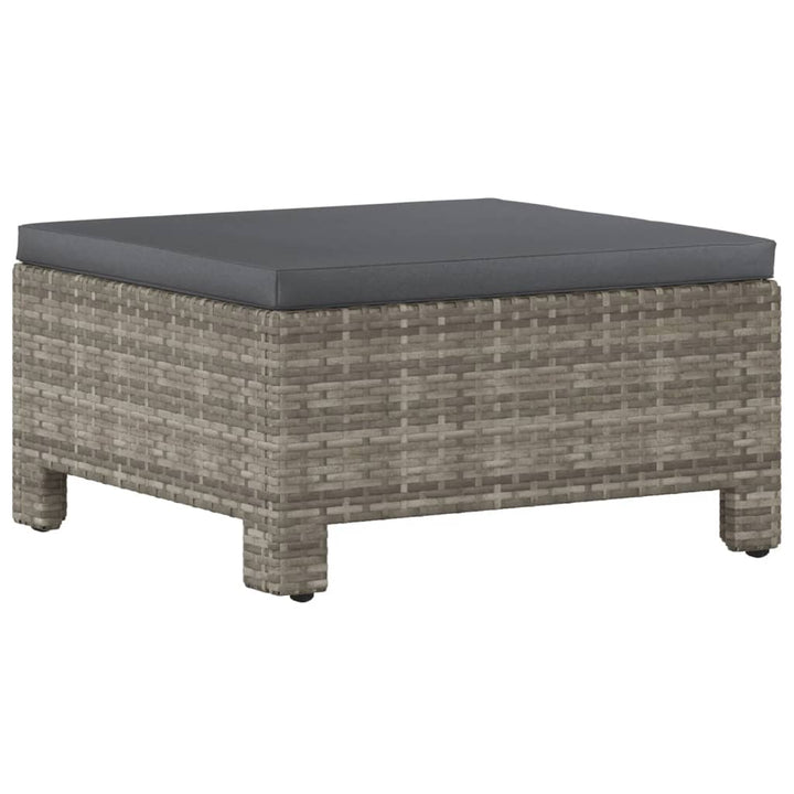Set Mobilier De Grădină Cu Perne, 8 Piese, Gri, Poliratan
