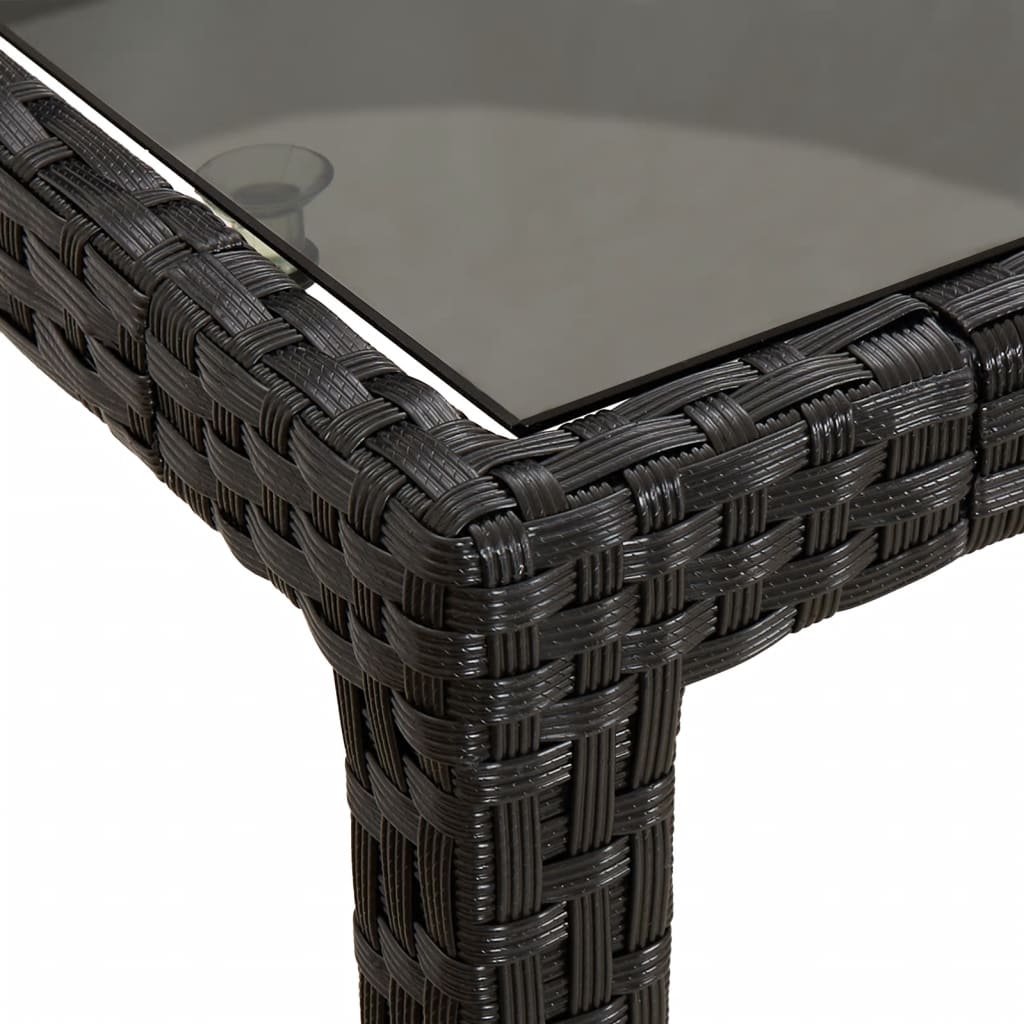 Set Mobilier De Grădină Cu Perne, 5 Piese, Negru, Poliratan